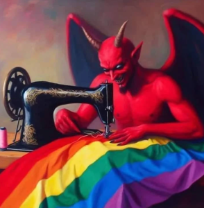 Satan-LGBT-flag-294x300 Croitorie corectă politic